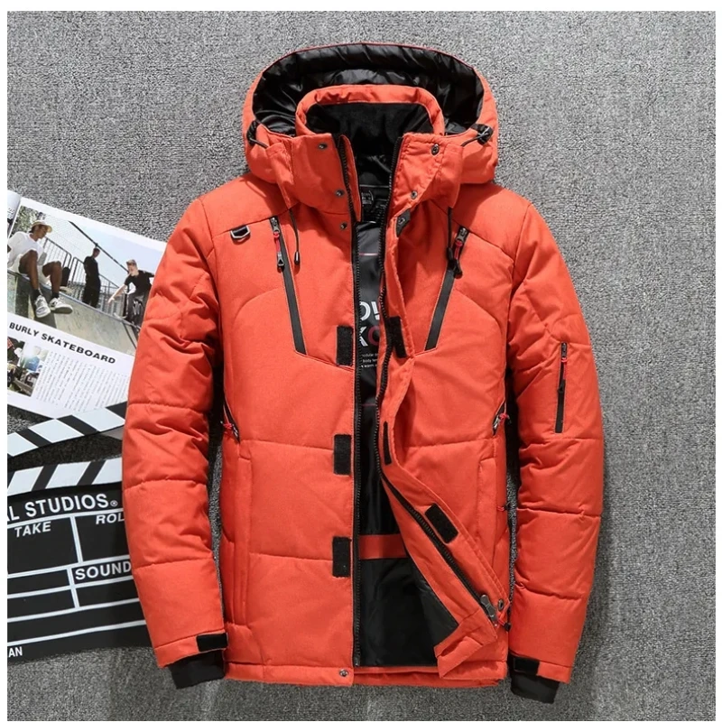 Men Winter Jacket Duck Down Parka Casual Goose Feather Men's Winter Coat Hood Thick Warm Waterproof Jackets down jacket mens jacket