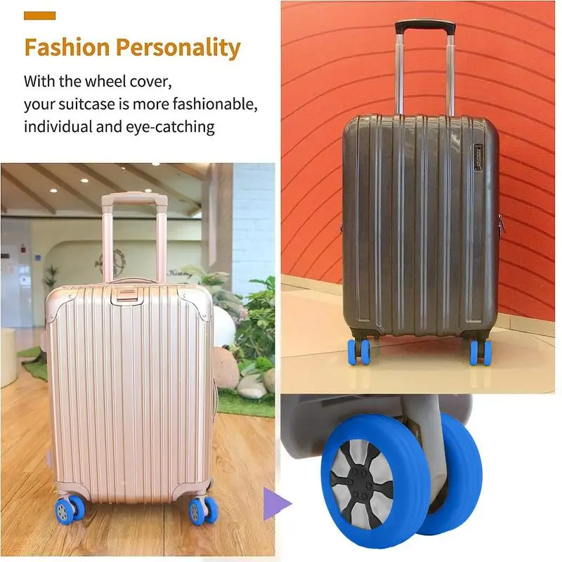 

Luggage Wheel Covers Luggage Accessories Luggage Noise Reducing Casters Protective Covers Mute Silicone Noise Reduction