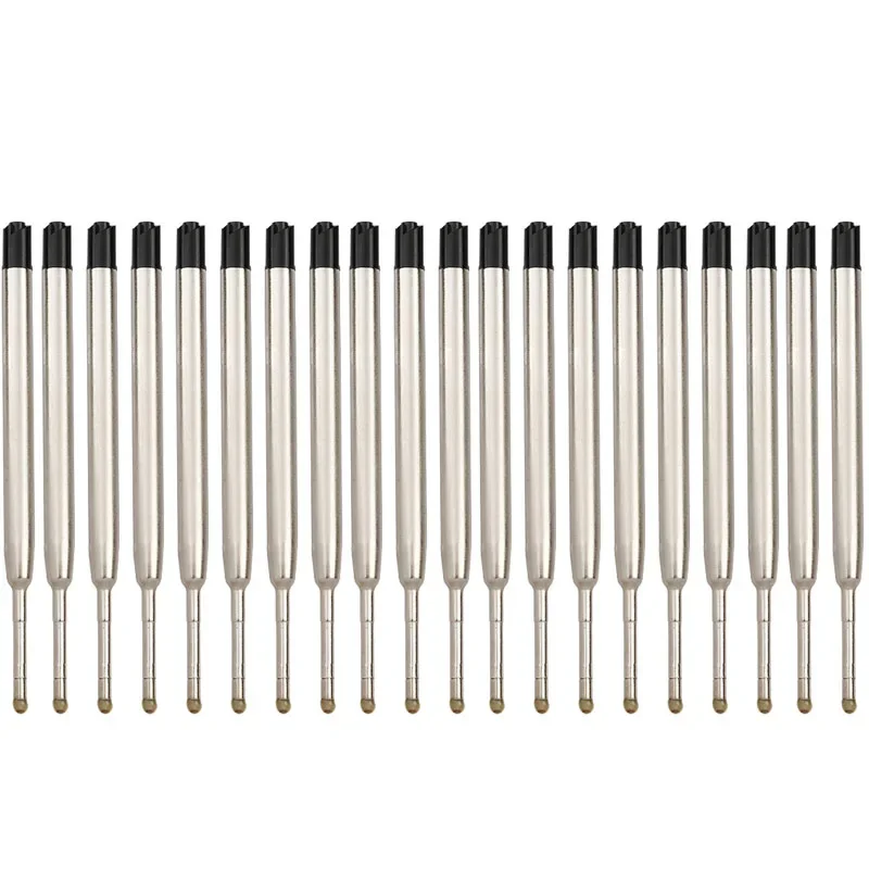 Ballpoint Pen Refill Set - Medium Point, Assorted Colors, Metal Ink Rods, 3.9-Inch Length