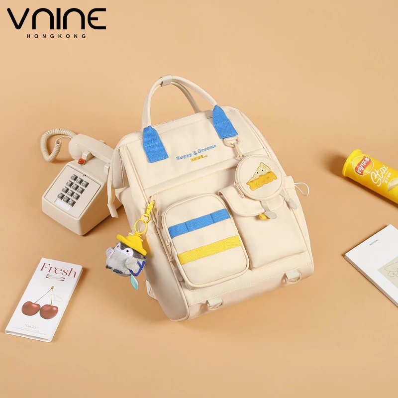 VNINE backpack for female middle and high school students, backpack for high capacity travel, laptop bag for male students