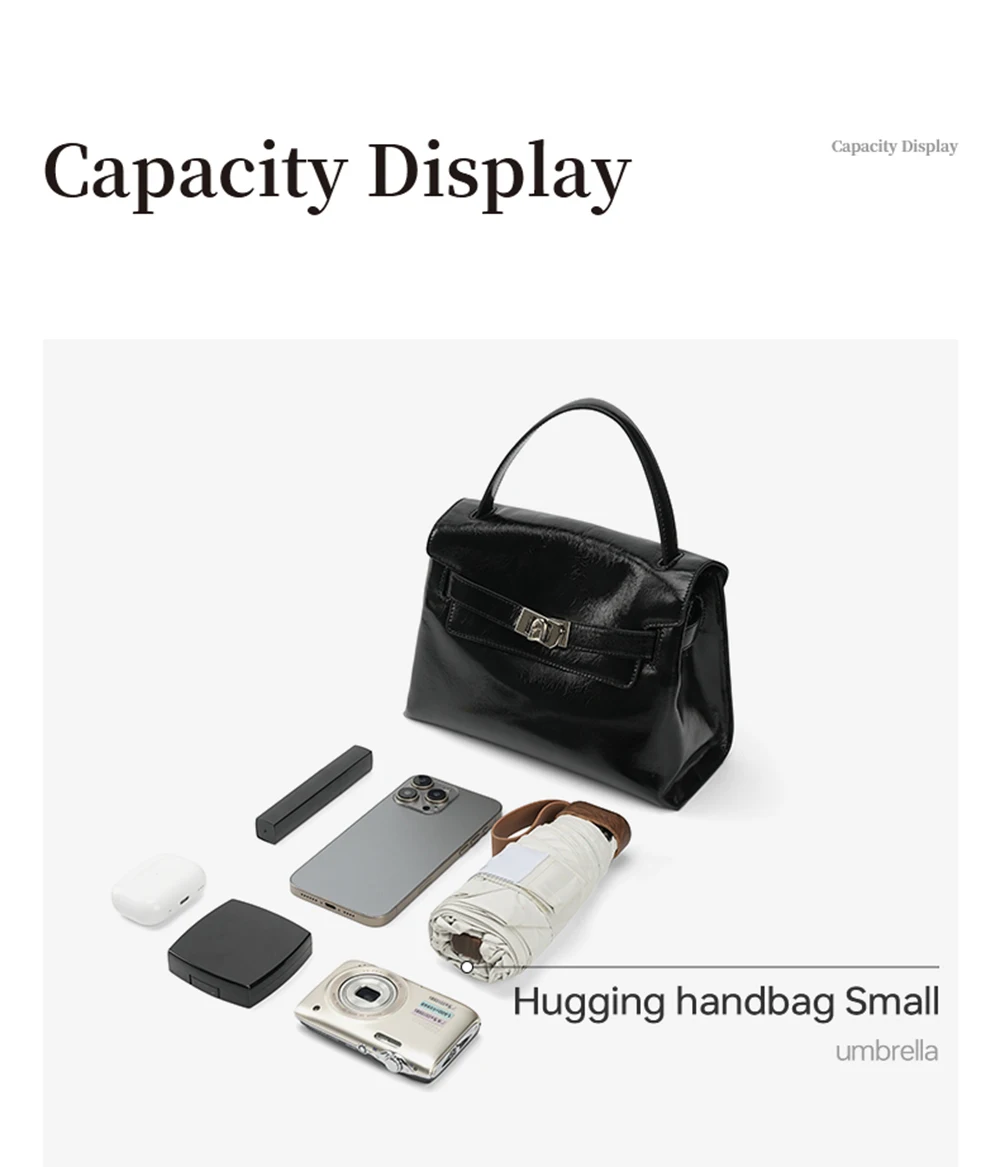 Microfiber synthetic leather tote, handle detail