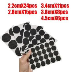Rubber Anti-Slip Furniture Leg Pads - Self-Adhesive Floor Protectors (Round set)