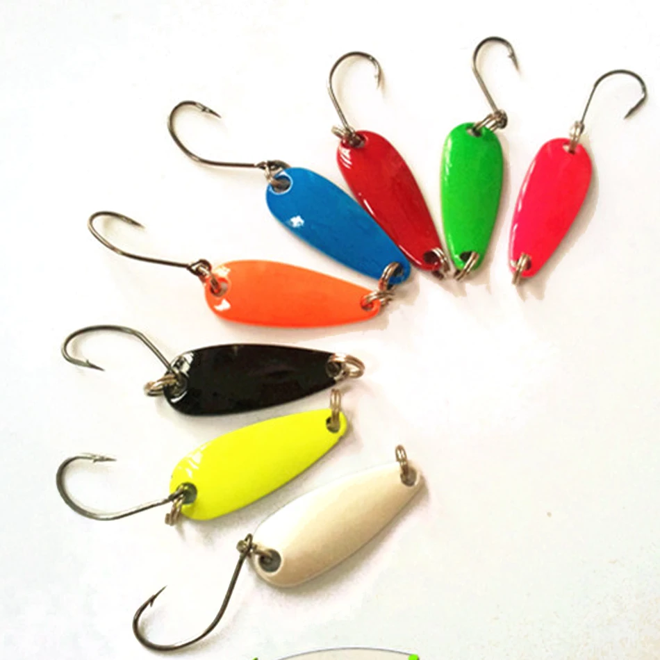

Free shipping 2.4g 8 colors Salon,Bass,Pike Killer Metal Spoons Fishing,Spinner Baits Colorful Spoon Lures/Metal Fishing Bait