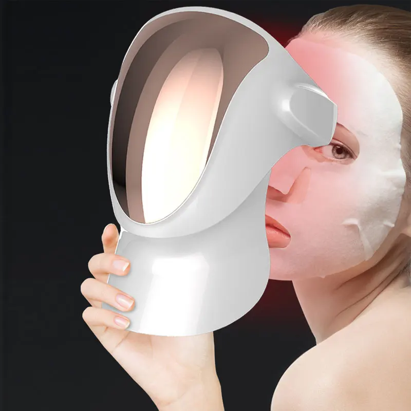 Nano Lamp Light LED Facial Mask with Neck Skin Rejuvenation Photodynamic Therapy Anti-Acne Anti-Aging Whitening 807pcs