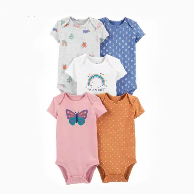 baby's complete set of clothing summer outfit for baby boy short sleeve T shirt tops+bodysuit+shorts newborn baby girl clothes set new born clothing suit 2021 baby's complete set of clothing