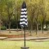 9' Patio Umbrella Outdoor Table Umbrella with 8 Sturdy Ribs (Black and White) 3