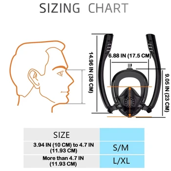 Seaview 180° Full Face Snorkel Mask - Wide-Eye Panoramic Vision, Advanced Anti-Fog Leak-Proof - for Adults Underwater Adventures 5