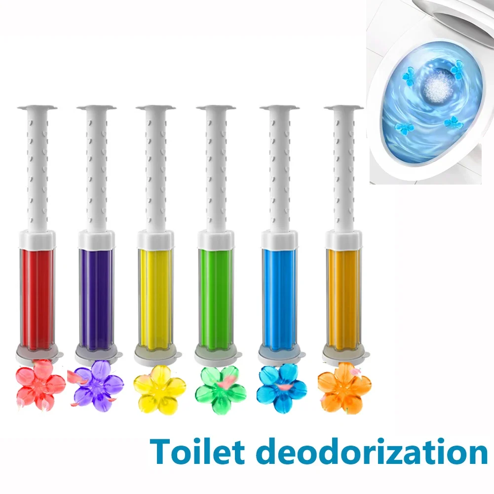 Toilet Cleaner Gel 5pcs/Set Flower Aromatic Deodorant Air Freshener Needle Detergent Bathroom Closestool WC Cleaning