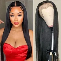 32 Inch Straight Wigs Human Hair For Women 13x4 Lace Front Wig Brazilian Remy Human Hair Wigs 180% Density 4x4 Lace Closure Wig 1