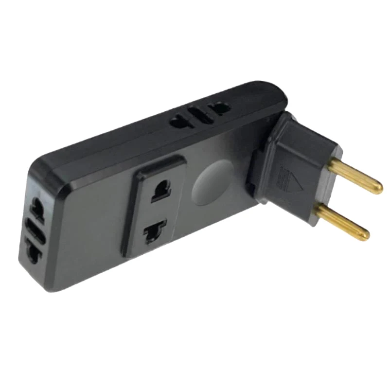 Compact 4-in-1 EU Travel Power Adapter with 180-Degree Plug Rotation