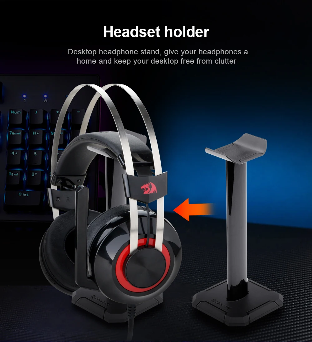 H601-1 gaming wired headset – 7.1 usb surround sound with microphone, compatible with computer, pc, and laptop”