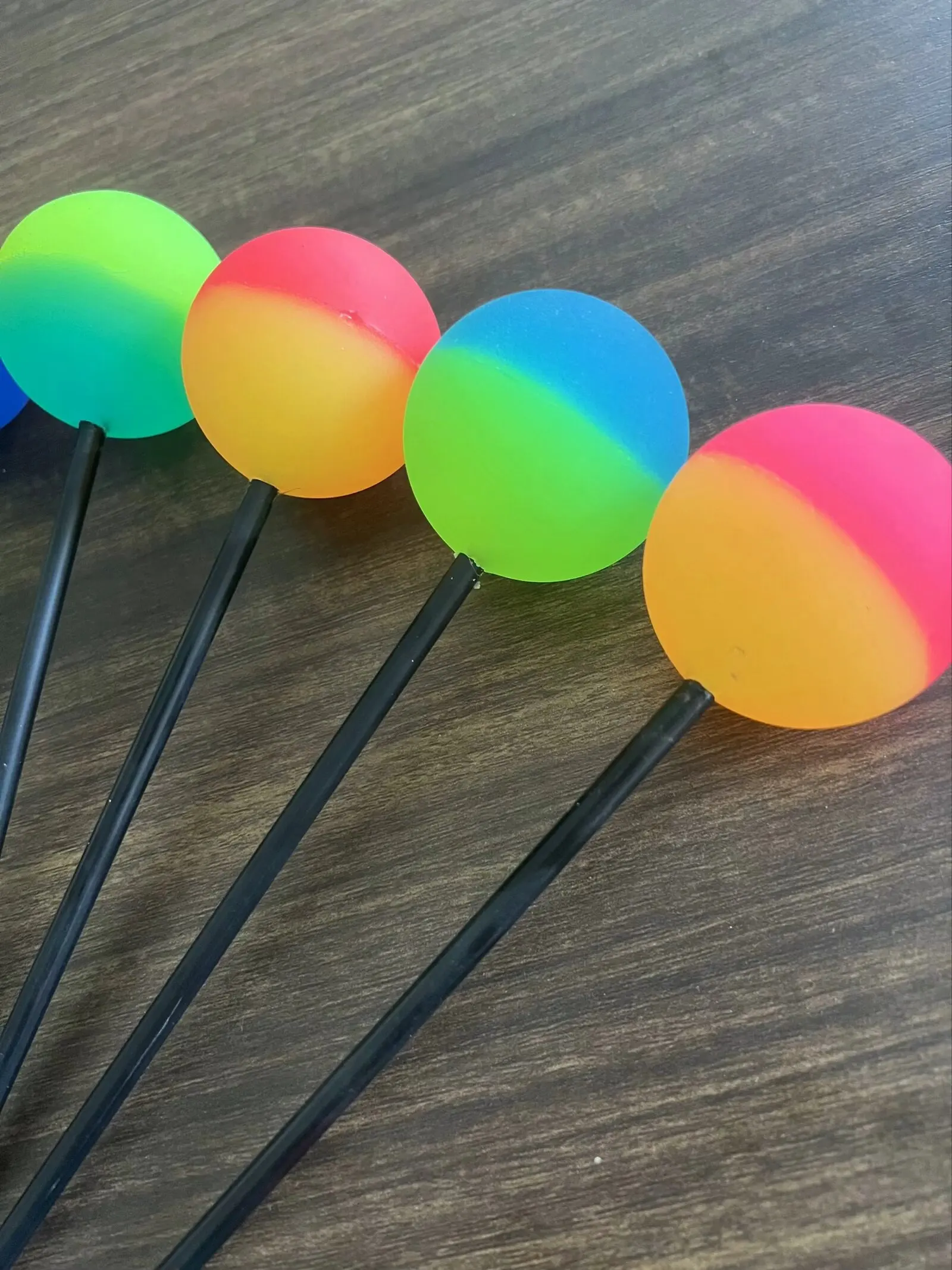Arborea Colorful Friction Balls Random Color Silicone Material Sound Healing Tools Whale Sound Gong Mallet Stick,bell mallets