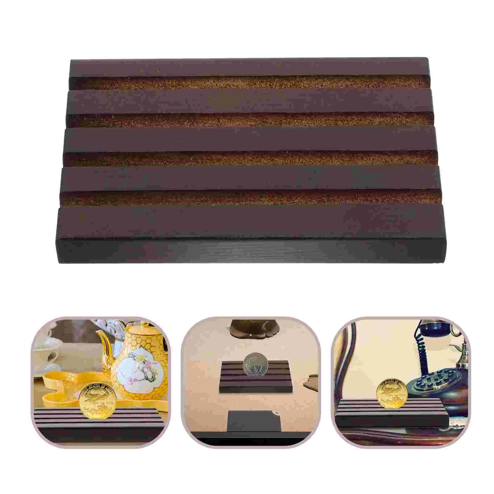 

Display Rack Wooden Holder Challenge Holder Wooden Display Stand Commemorative Holder Display ( Size )