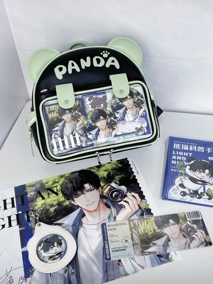 JIAERDI Versatile Panda Transparent Ita Bag Student 2025 Sweet Cute Anime Mini Backpack Girls Harajuku Kawaii Mochila Aesthetic