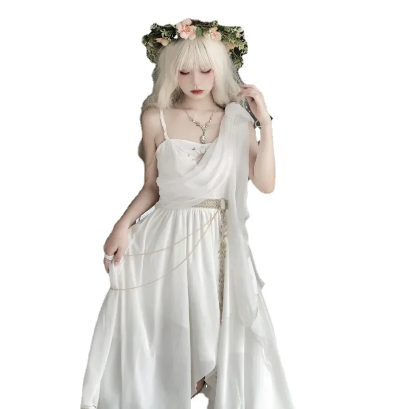 New Studio Original Design Tears of Themis Lolita Greek Wandering Style Irregular Skirt Dress Lolita Blouse Victorian Dress