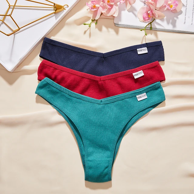 Women's Brazilian Cotton Panties  Cotton Underwear Women Brazilian - 3pcs/ set - Aliexpress