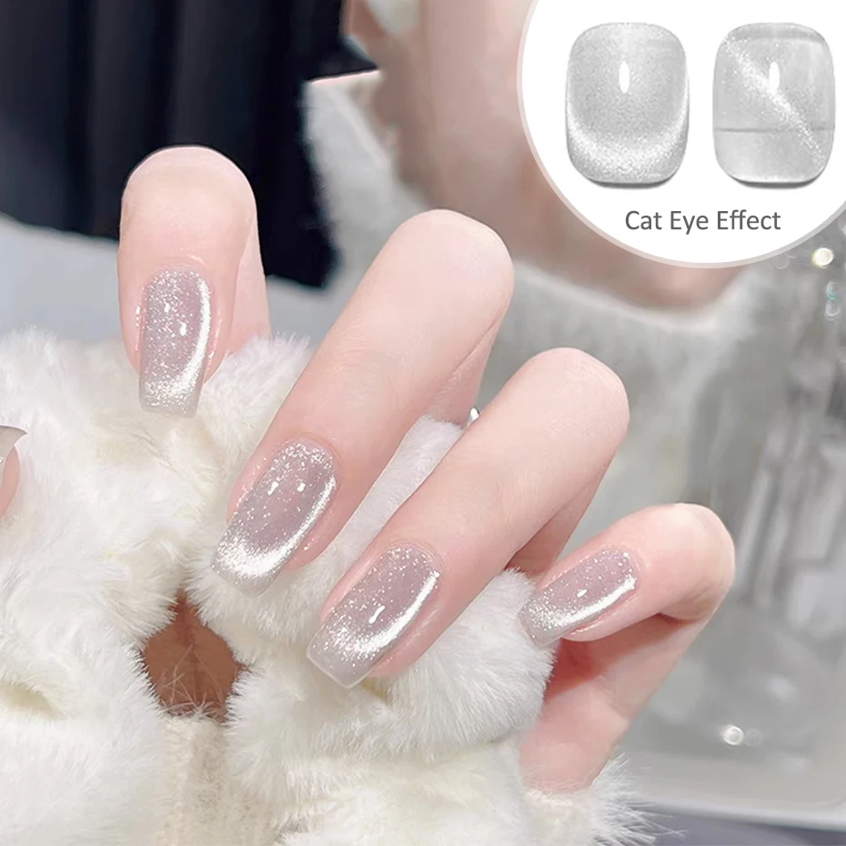 Chrome Silver Cat Eye Magnetic Nail Powder Metallic Mirror Nail Art Pigment Dust UV Gel Magnet Glitter for Manicure Decoration