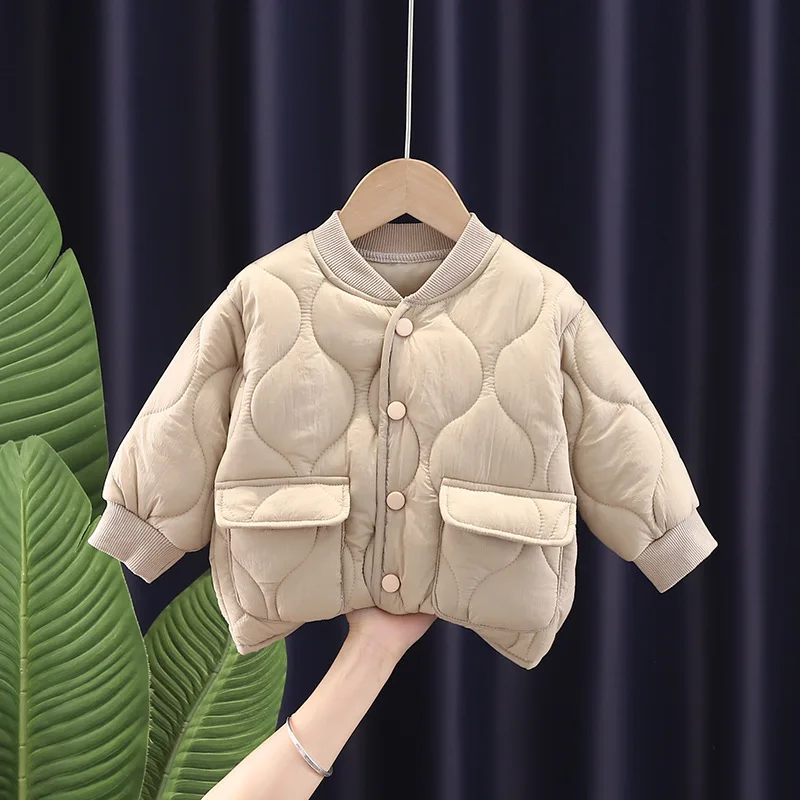 Baby Boys Jacket Winter Children's Clothing 0-4 Year Old Cotton Quilted Jacket Thick Cotton Inner Liner Thicken Kids Boy Coat