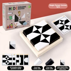 Geometric Shape Block Puzzle with Hidden Storage Tray - 3D Logic Training Game (1 piece set)