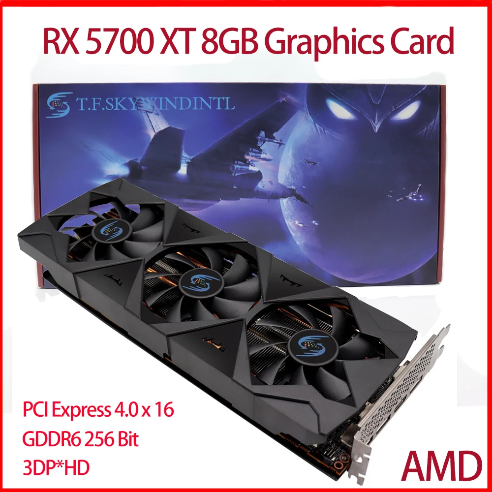 RX 5700XT GDDR6 8G 256bit Gaming Video For AMD Radeon RX 5700 Xt 256 Bit Desktop Graphics Card PC Computer ETH Mining GPU _ - Mobile