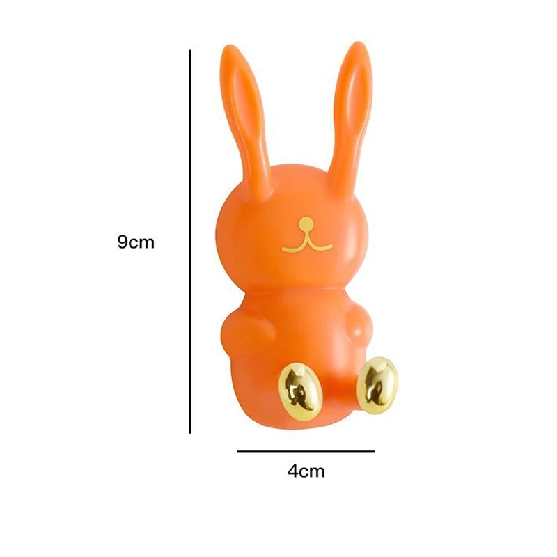 Cute Rabbit Toothbrush Holder Punch-free Toothbrush Shelving Strong Adhesive Wall Hook Multifunctional Power Plug Holder Hanger