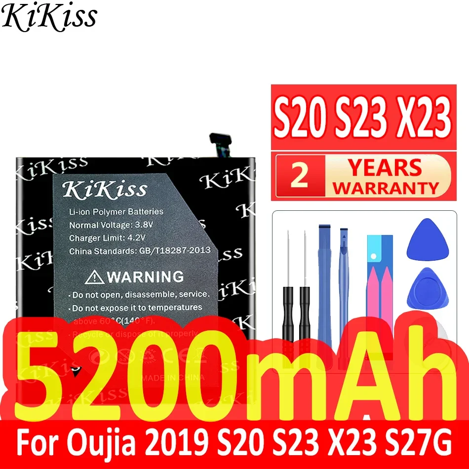 

5200mAh KiKiss Powerful Battery S 20 S 23 X 23 For Oujia 2019 S20 S23 X23 S27G Mobile Phone Batteries