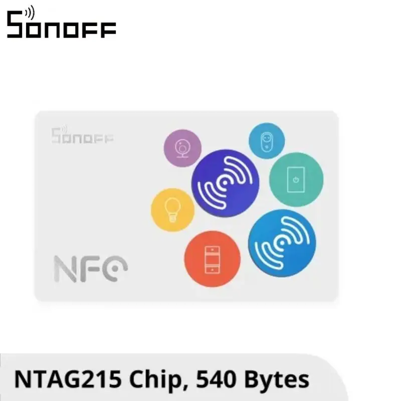 

SONOFF NFC Tag 215 chip 540 bytes Smart Tags Automation Shortcuts Tap to Trigger Smart Scene Compatible With NFC-enabled phones