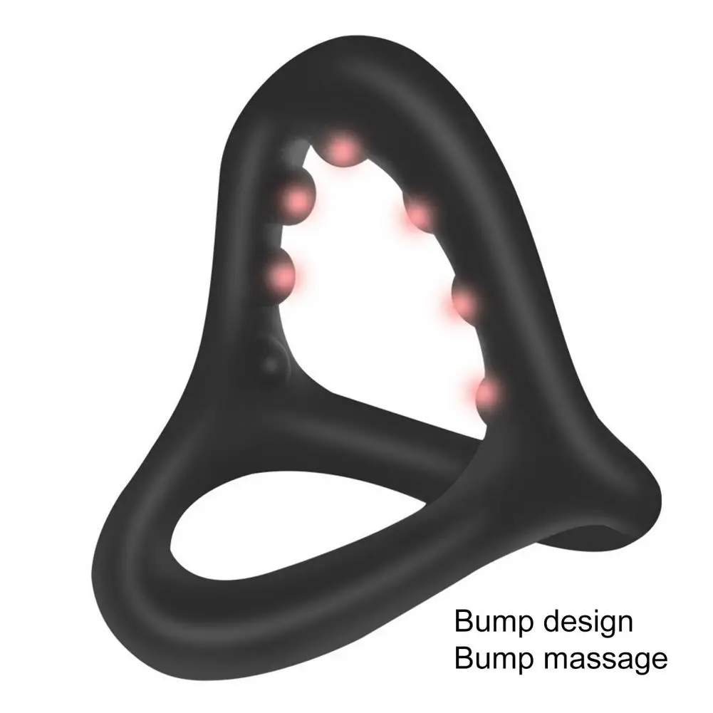 Penis Ring Soft Bumpy Stripe Improve Endurance Erection Enhancing Three-ring Long Lasting Men Sex Toy Dildo Ring Adult Products