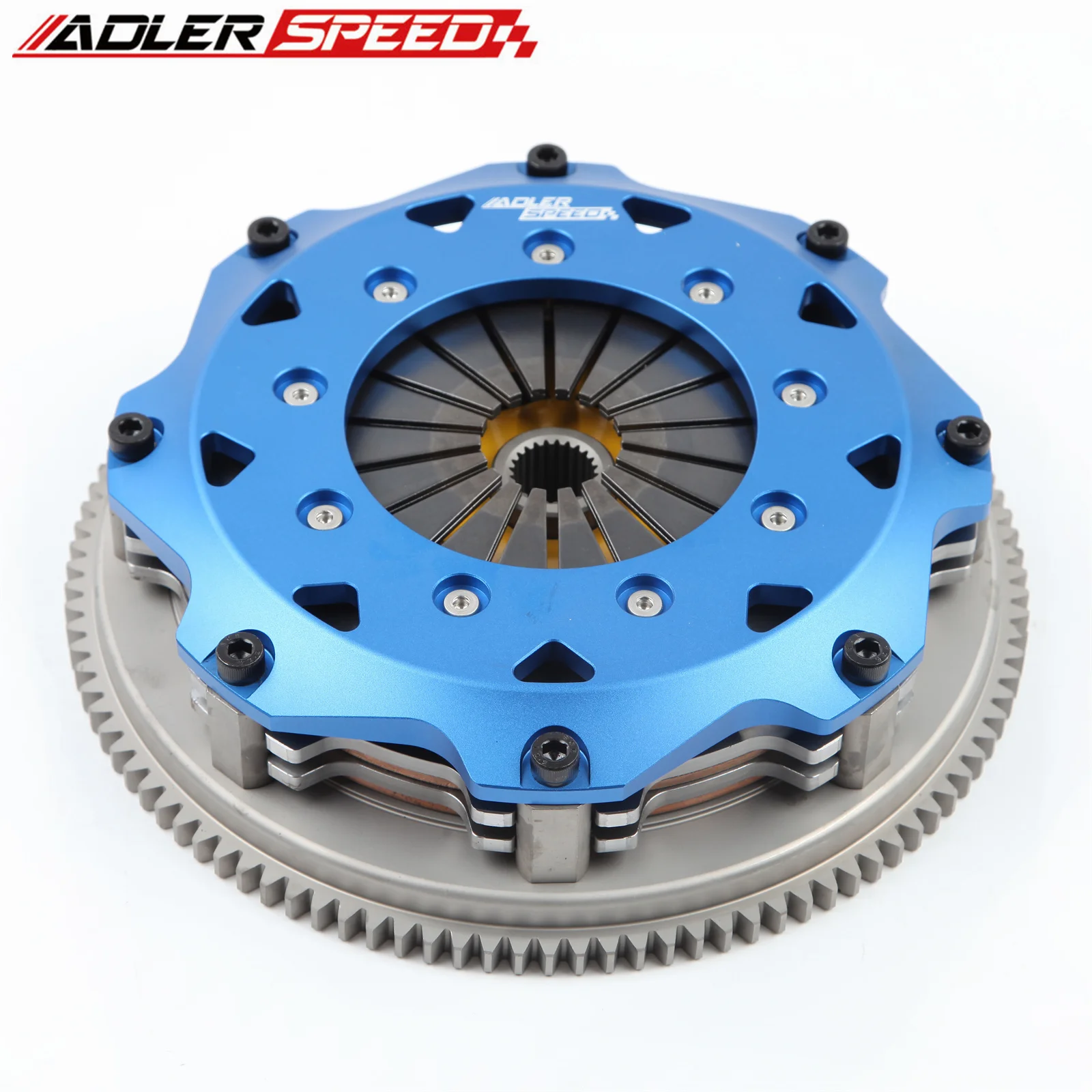 ADLERSPEED 8.5인치(215mm) 레이싱/스트리트 클러치 트윈 디스크 키트 (1989-1998년식 닛산 240SX 2.0L 터보 SR20DET 엔진 교체용)