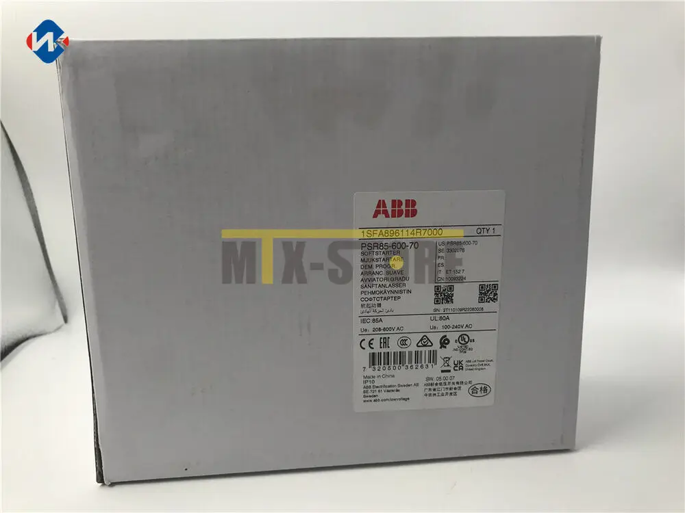 

1pcs Brand New ones ABB PSR85-600-70 PSR8560070 45KW Soft Starter