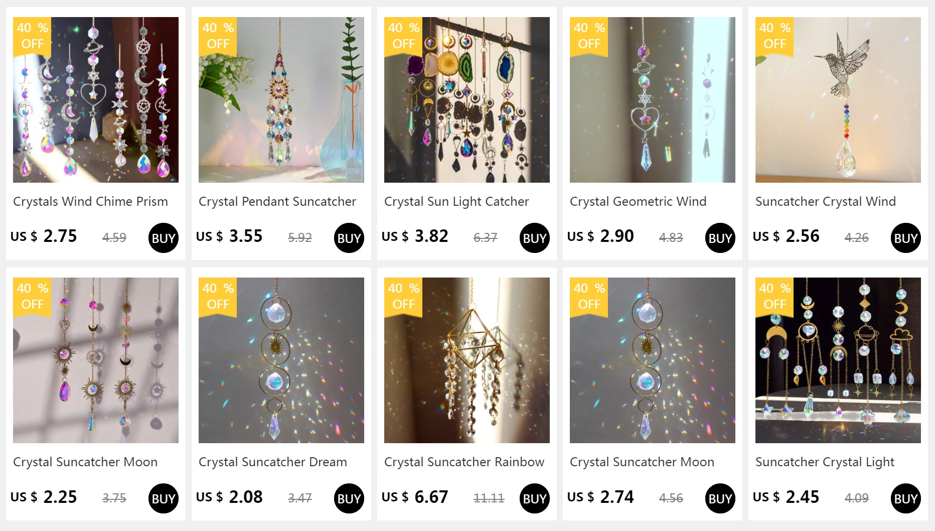 Description Picture 3 of itemCrystal Suncatcher Rainbow Prism Moon Catcher Crystal Stained Glass Faceted Pendant Window Hanging Wind Chime Garden Home Decor