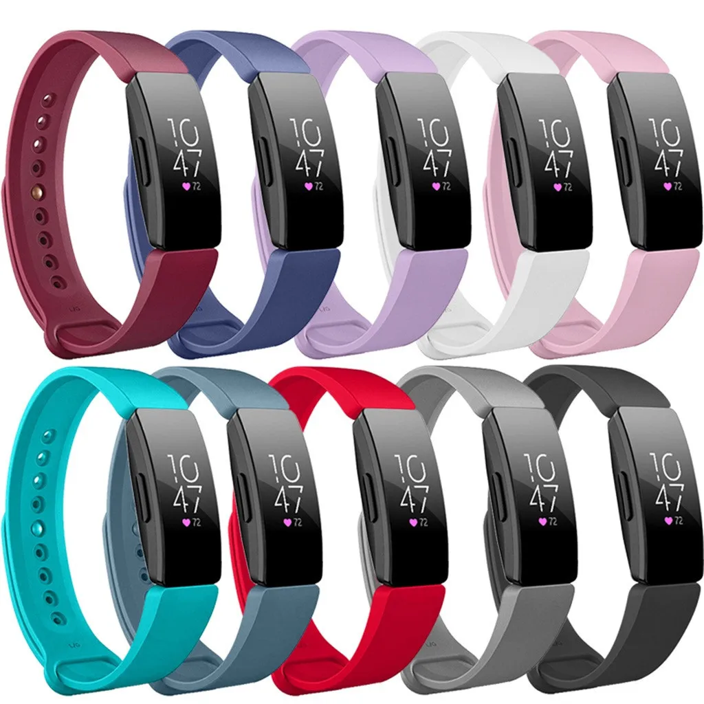 

Colorful Sports Bracelet Fashion band Large Soft Silicone Replacement Watch Band Strap Compitable For Fitbit Inspire/Inspire Hr