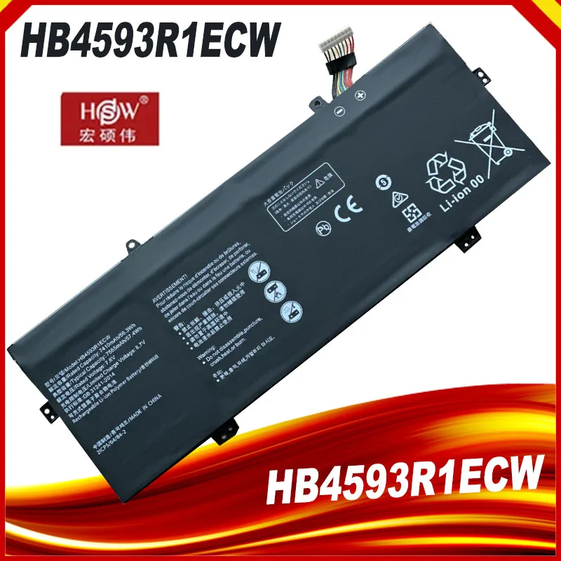 

New Laptop Battery HB4593R1ECW For HUAWEI Honor Matebook 14" KPL-W00 & X PRO MACH-W29C 8250U R5 2500U 7.6V 56.3Wh 7410mAh