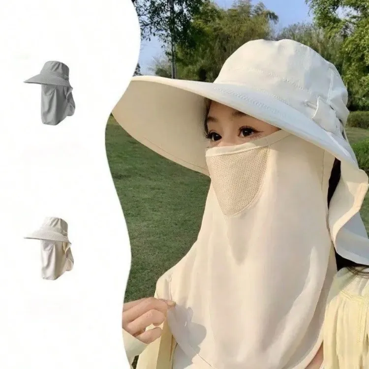 Uv Protection Summer Sun Hat With Neck Cover For Hiking_voghion.com