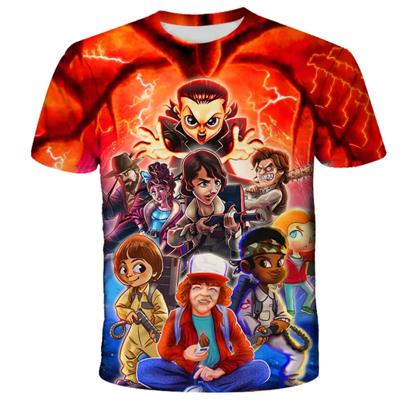 T-Shirts hot stranger-things Tshirt kid T-shirt boys girls T-shirt Harajuku super Printed Top Tshirt Unisex T-shirt Fashion Streetwear army t shirt