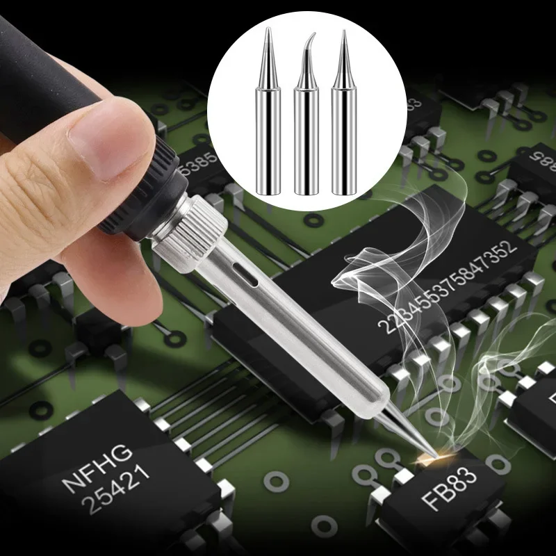 5Pcs Pure Copper Soldering Iron Tips Set I+B+K+2.4D+3C for DIY Craft And Electronic Repair soldering iron
