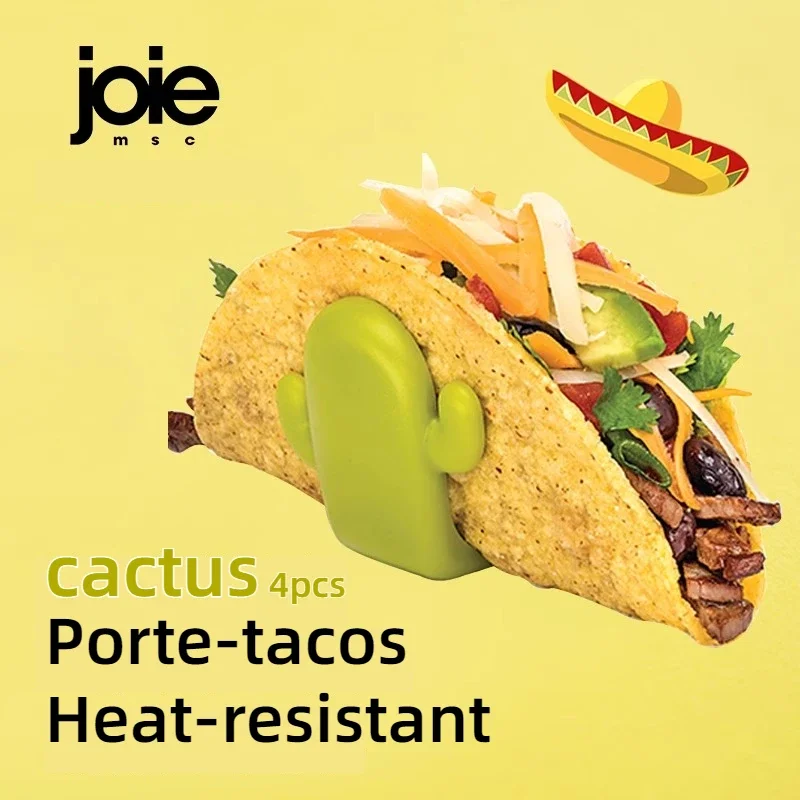Joie Taco Holder Plastic Taco Holder Rack BPA Free Tortilla Pancake Stand Cactus Shape Sanitary Materials Kitchen Tools