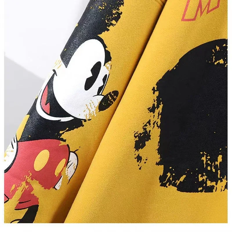Disney Cartoon Mickey Mouse Print Sweatshirt Women Clothing Girl Coat Long Sleeve Tops Streetwear Spring Autumn Thin Lady Jacket women sweatshirt
