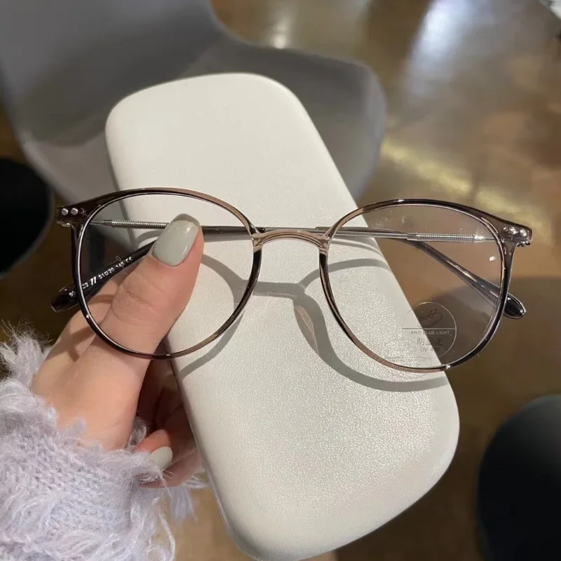 Vintage Round Blue Light Blocking Prescription Eyeglasses