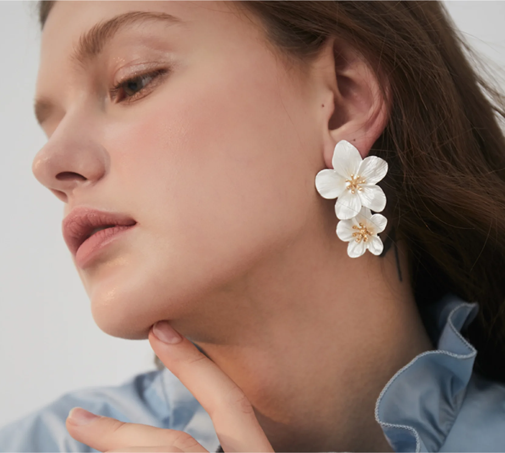 

2022 new trend 925 silver needle flower simple wedding party bride Earrings for women Fashion Jewelry