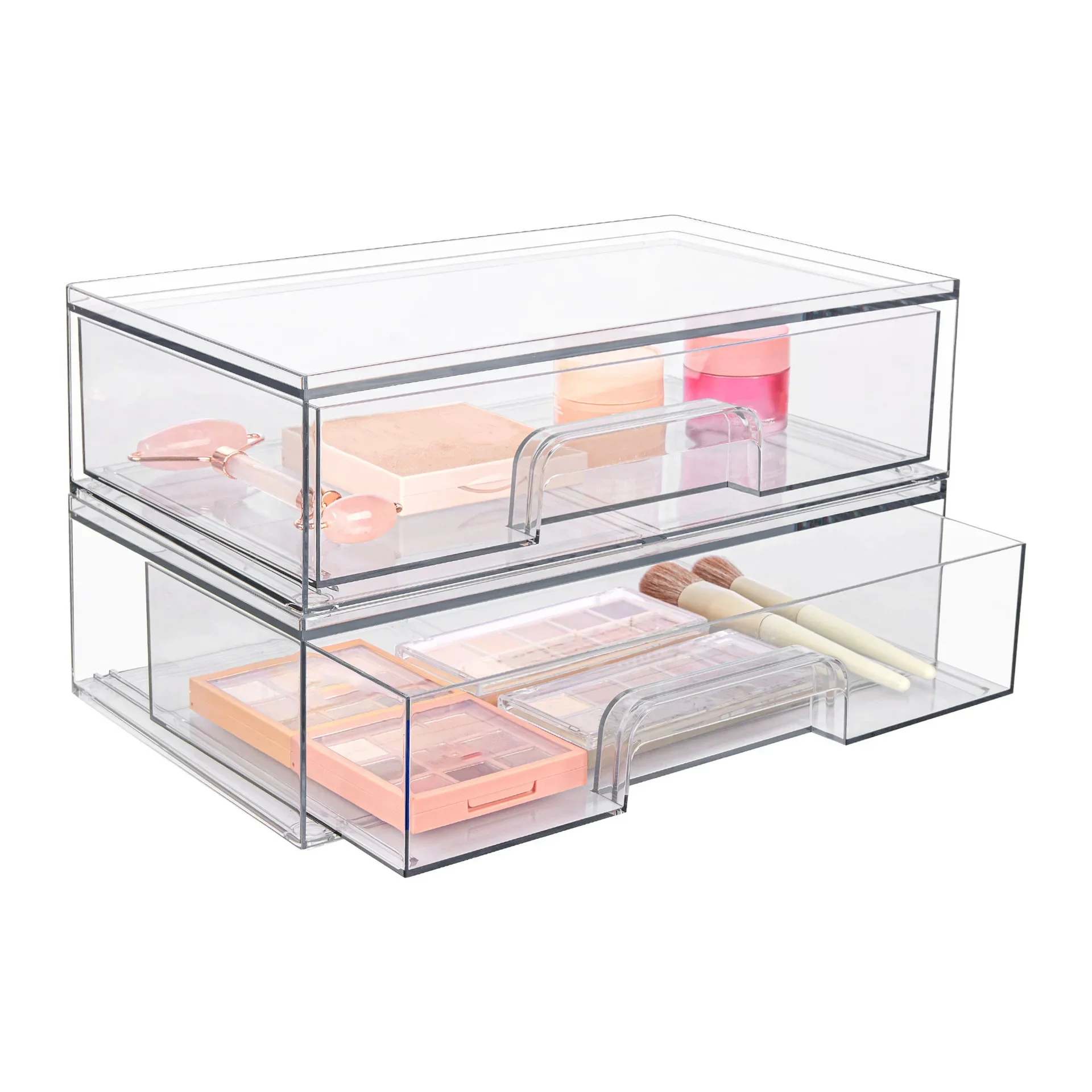 New Desktop Jewelry Box Household Transparent Skin Care Product Storage Cabinet, Dust Drawer Makeup Organizer Box 3
