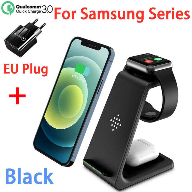 in 1 Qi Wireless Charger 20W Fast Charging Dock Station For iPhone 13 12 MAX/11/Xs Samsung For Apple Watch Charger Airpods Pro
