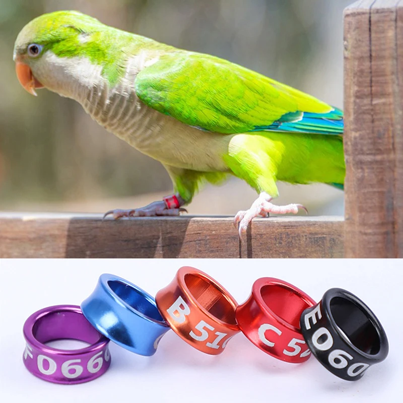 20pcsAluminumClosedloopBirdLegRingsParrotPigeonLegBandsfor