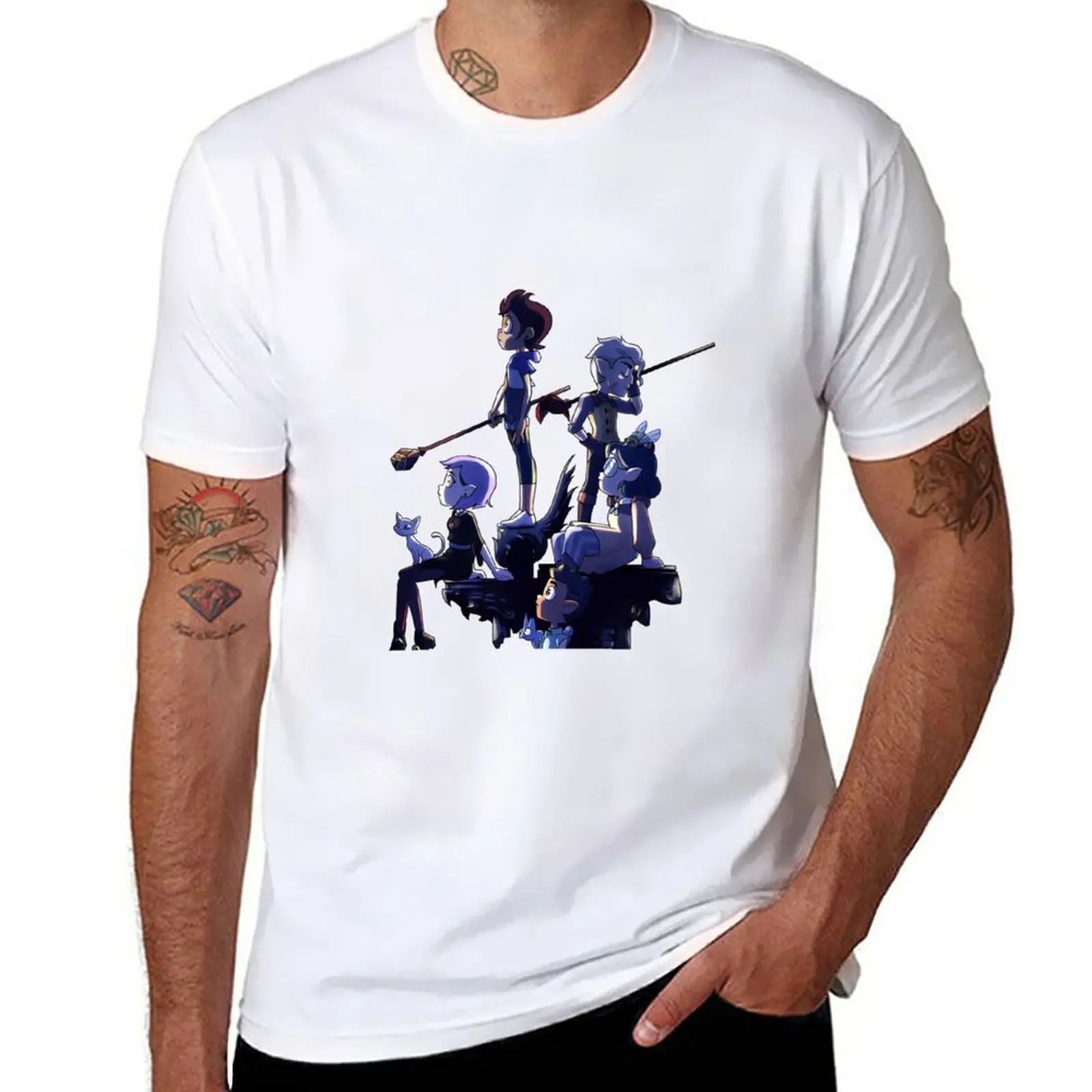 

New Kingdom hoots trasparent T-Shirt Blouse T-shirt short mens clothes
