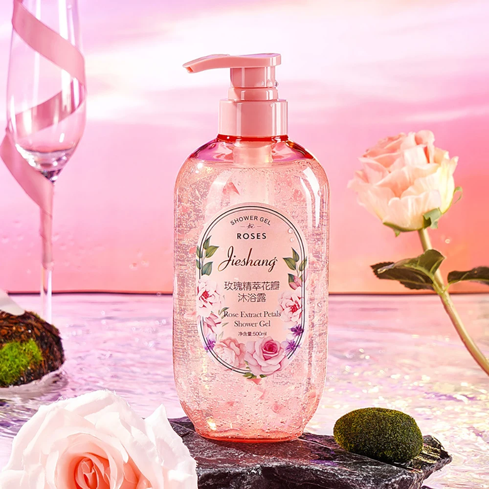 Rose Petal Shower Gel Moisturizing Jasmine Tender Smooth Whitening Body Wash Body Care Oil Control Refreshing Skin Care