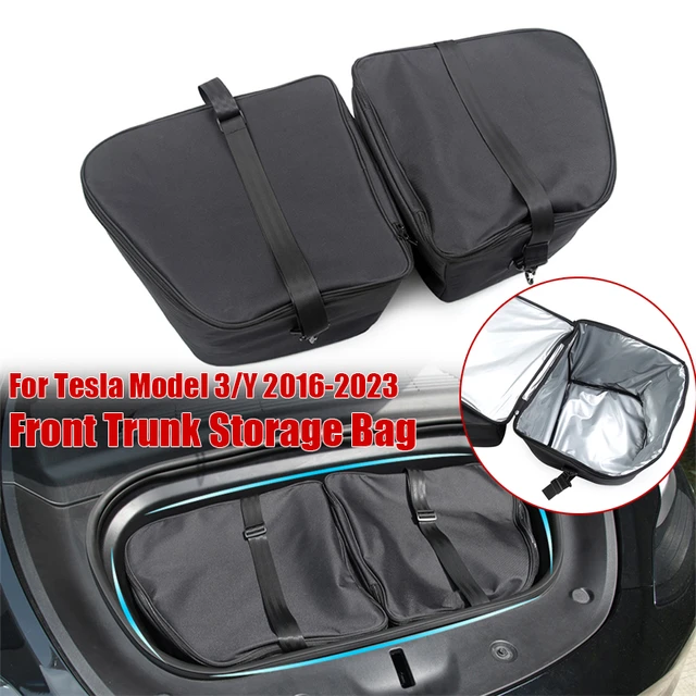 Car Front Trunk Storage Bag For Tesla Model 3 Model Y 2016 - 2023 Model 3  Highland 2024 Organizer Box Waterproof Insulation Bag - AliExpress