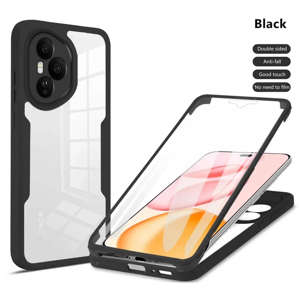 Luxury 360° Full Body Shockproof Silicone Phone Case with Screen Protection Film