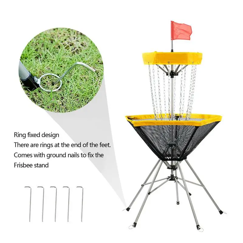 Mini Disc Golf Basket Portable Disc Golf Target For Kids Heavy Duty Chains Disc Golf Mini Baskets Golf Training Accessories
