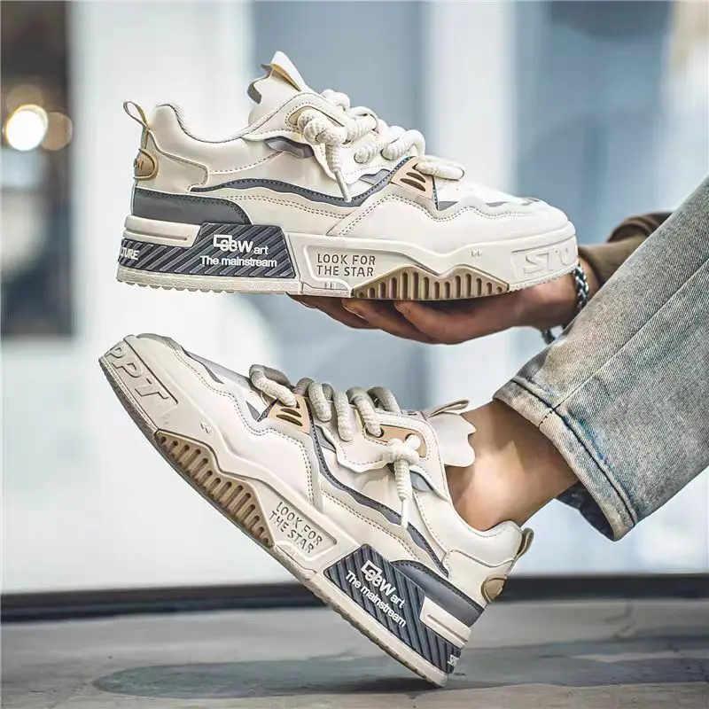Sports Shoes Men's Thick Soled Comfortable Outdoor Walking Flat Fashion Youth