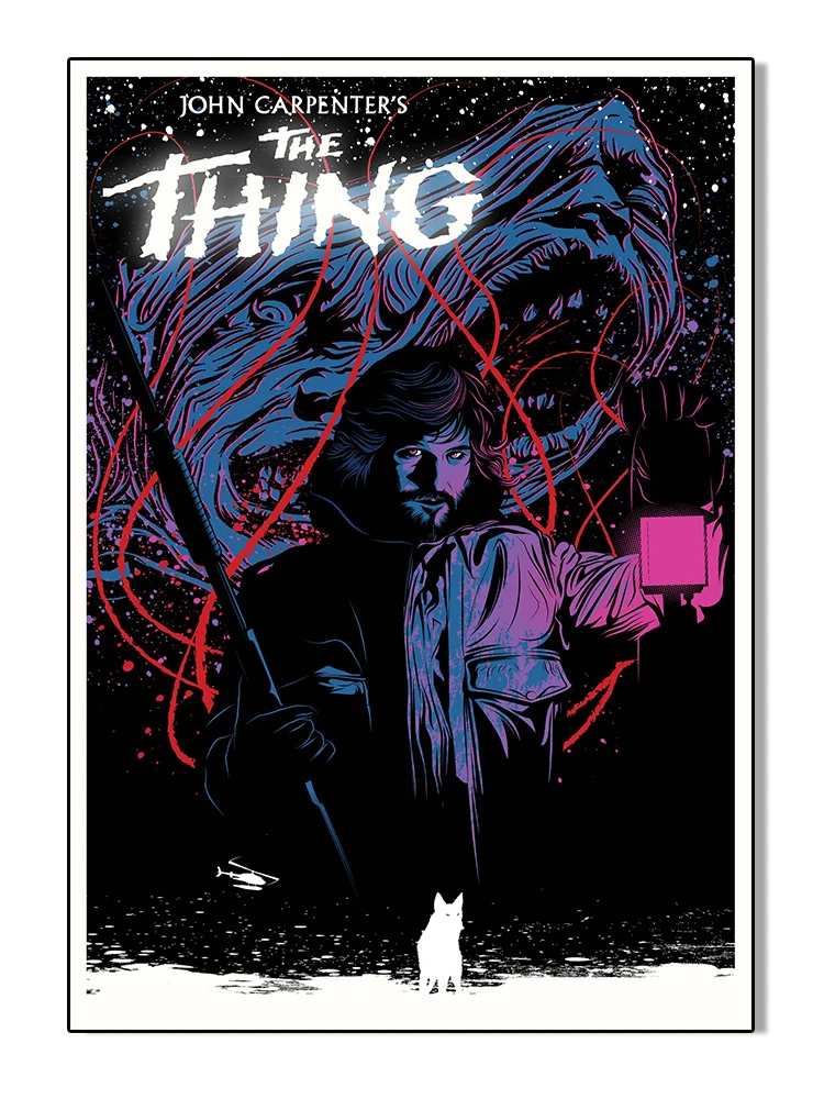 thumbnail image 1 of Classic Horror Movie The Thing Posters Print Canvas Painting John Carpenter Wall Art Picture For Bedroom Home Decoration, 1 of 5